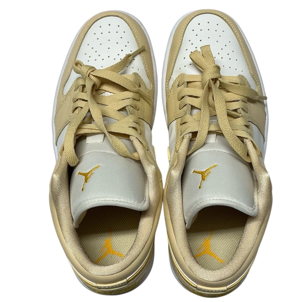 Nike Women’s Air Jordan 1 Low Sail Yellow Ochre’ - Picture 7 of 10